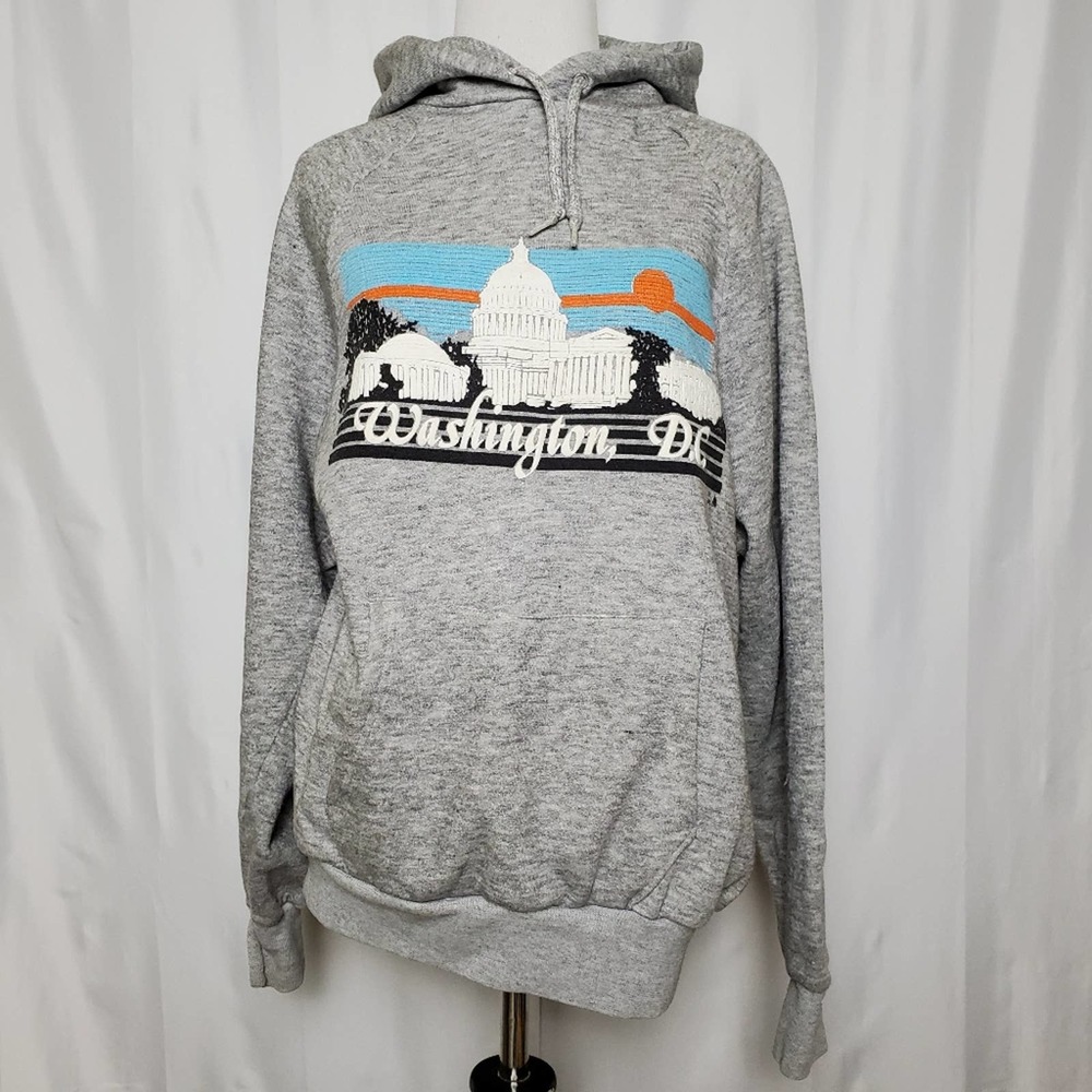 Vintage 1988 Washington DC Hooded Sweatshirt - Medium
